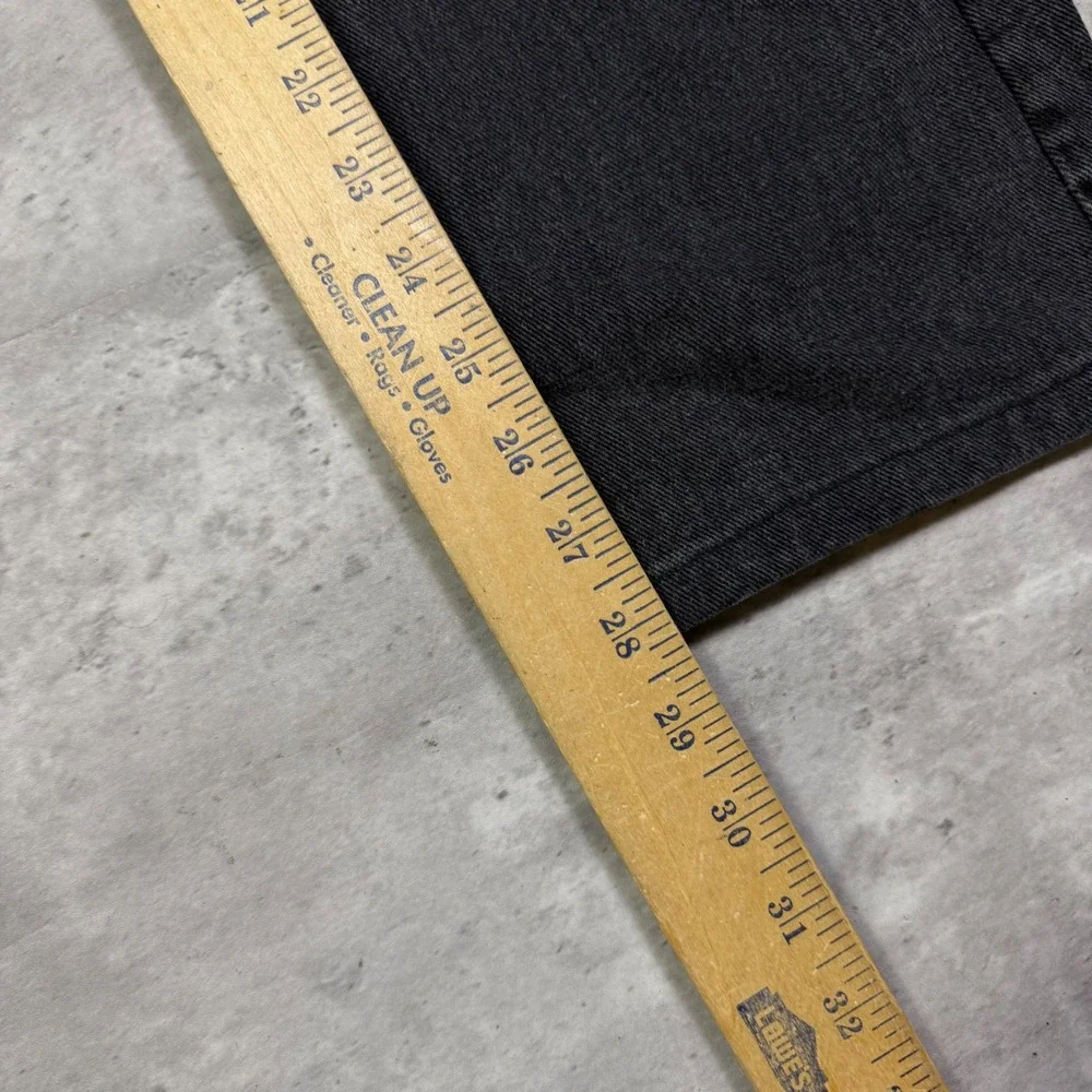 Levis 550 Relaxed Fit Tapered Leg Black Denim Jeans Mens 35x30 Faded